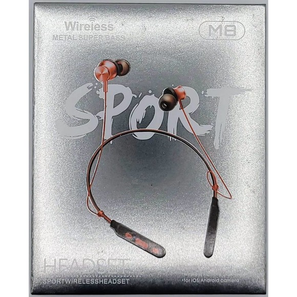 Wireless Metal Super Bass Sport Headset - Black - Picture 1 of 4